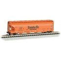56′ 4-Bay Center-Flow Hopper - Ready to Run - Silver Series(R) -- Atchison, Topeka & Santa Fe, N, Bachmann Industries 17564
