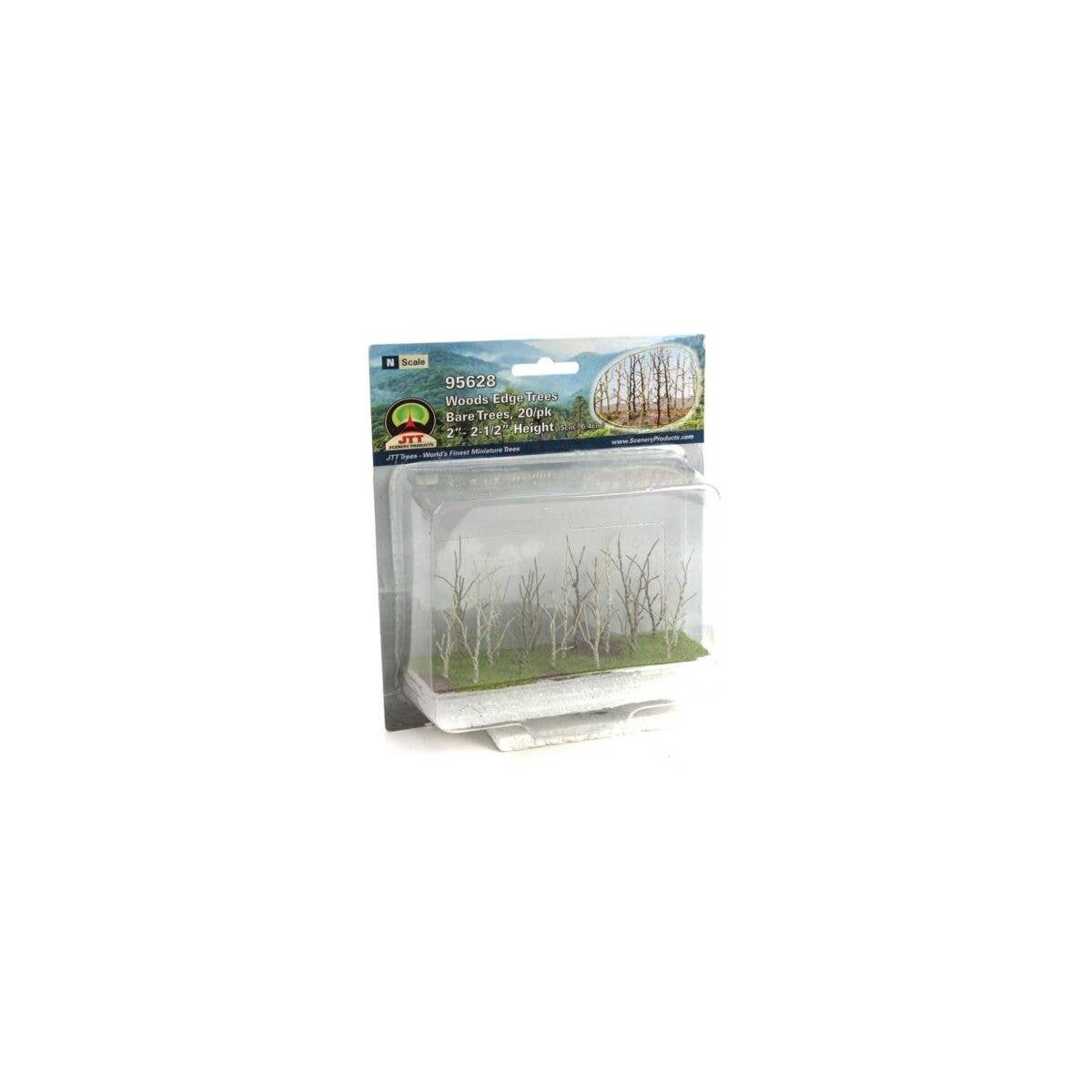 Woods Edge Trees -- Bare 2 to 2-1/2′ pkg(20), ALL, JTT Miniature Tree 95628