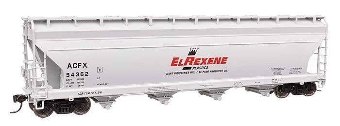 ACF 5250 4-Bay Centerflow Covered Hopper - Ready to Run -- El Rexene ACFX 54362, HO, WalthersMainline 49212