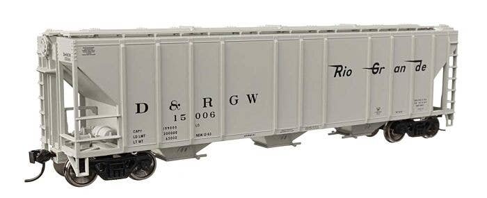50′ Pullman-Standard PS2-CD 4427 3-Bay Covered Hopper - Ready to Run -- Denver & Rio Grande Wes, HO, WalthersMainline 49408