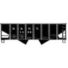 USRA 55-Ton 2-Bay Open Hopper - Kit -- Susquehanna & New York 1406 (black), HO, Accurail Inc 2588