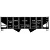 USRA 55-Ton 2-Bay Open Hopper - Kit -- National Tube Company 917 (black), HO, Accurail Inc 81723