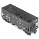 36′ USRA 2-Bay Open Steel Hopper - Kit -- Undecorated, HO, Tichy Train Group 4027