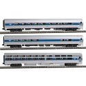 Intercity Express 3-Car Set - Ready to Run -- Amtrak (Phase IVb silver, blue, red Pinstripes 2000s Logo), N, Kato USA Inc 106628
