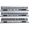 Intercity Express 3-Car Set - Ready to Run -- Amtrak (Phase IVb silver, blue, red Pinstripes 2000s Logo), N, Kato USA Inc 106628