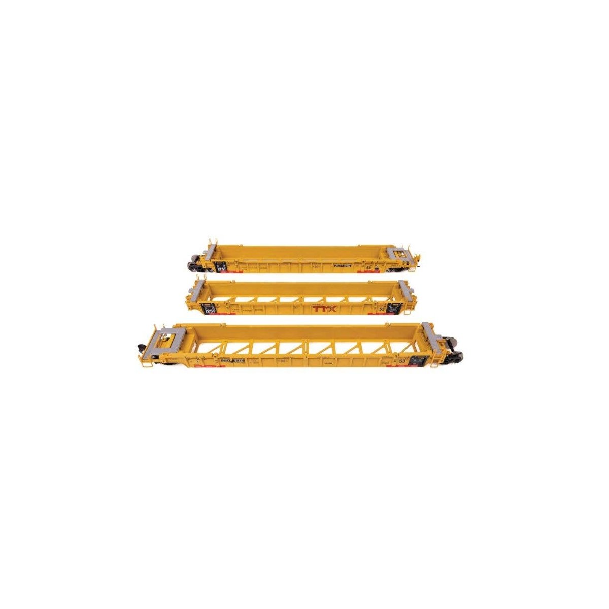 NSC Articulated 3-Unit 53′ Well Car - Ready-to-Run -- TTX 787332, HO, WalthersMainline 55834