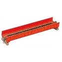 Single-Plate Girder Bridge - 7-5/16′ 186mm -- Red, N, Kato USA Inc 20450