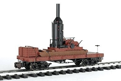 20′ Log Car w/Log Skidder, G, Bachmann Industries 95699