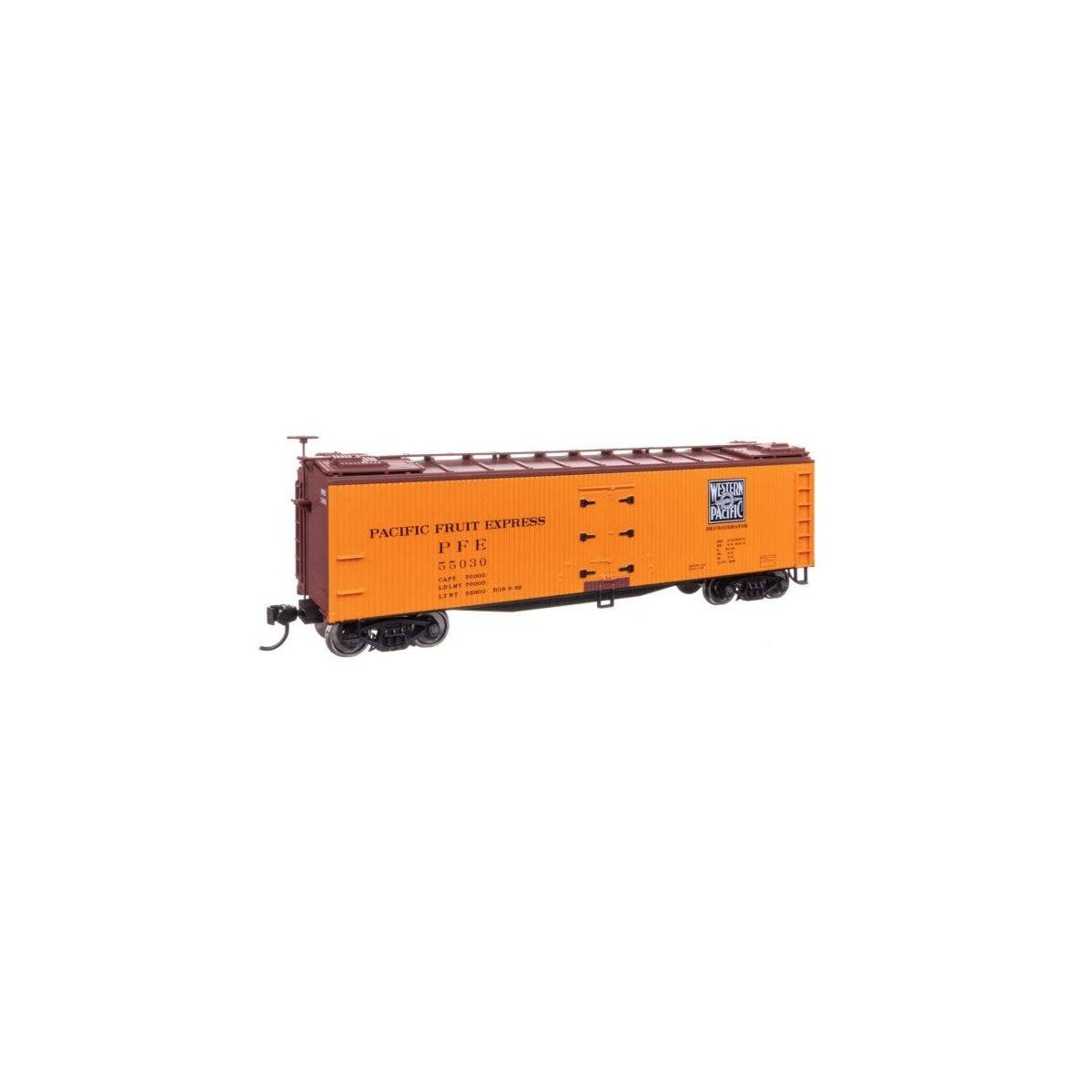 40′ Early Reefer - Ready To Run -- Pacific Fruit Express WP 55030, HO, WalthersMainline 41234