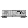 40′ Steel Reefer w/Plug Doors - Kit -- Canadian National 211805 (aluminum, black, Noodle Logo), HO, Accurail Inc 8516