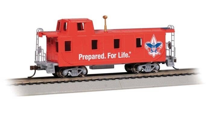 Slanted Offset-Cupola Caboose - Ready to Run -- Boy Scouts of America(R) (Prepared for Life,, HO, Bachmann Industries 14007