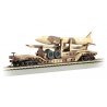 52′ Depressed-Center Flatcar - Ready-to-Run - Silver Series(R) -- Strike Force (Desert Camou, HO, Bachmann Industries 18340