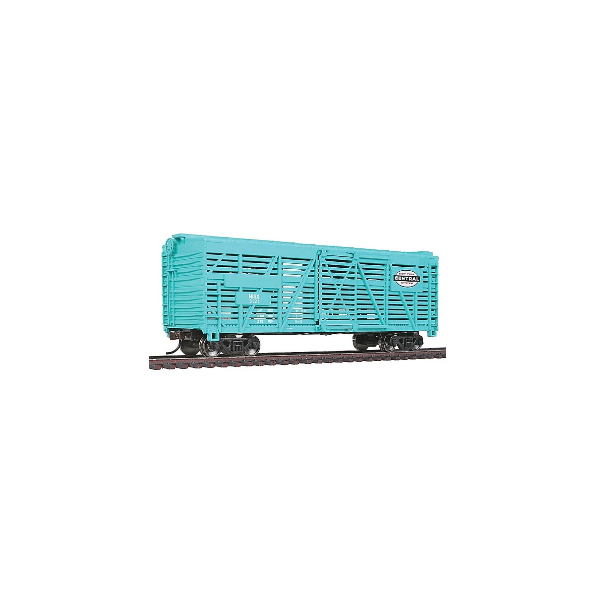 40′ Stock Car - Ready to Run -- New York Central (Jade Green, System Logo), HO, WalthersTrainline 1687