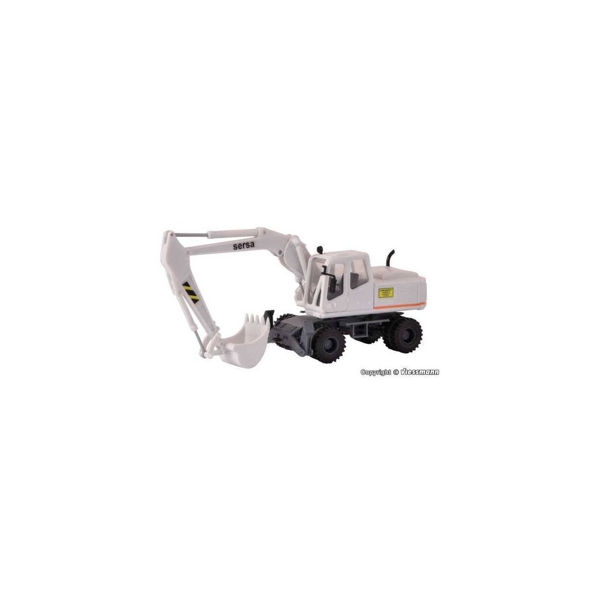 Sersa Atlas 1604 Mobile Excavator - Kit -- White, HO, Kibri 11266