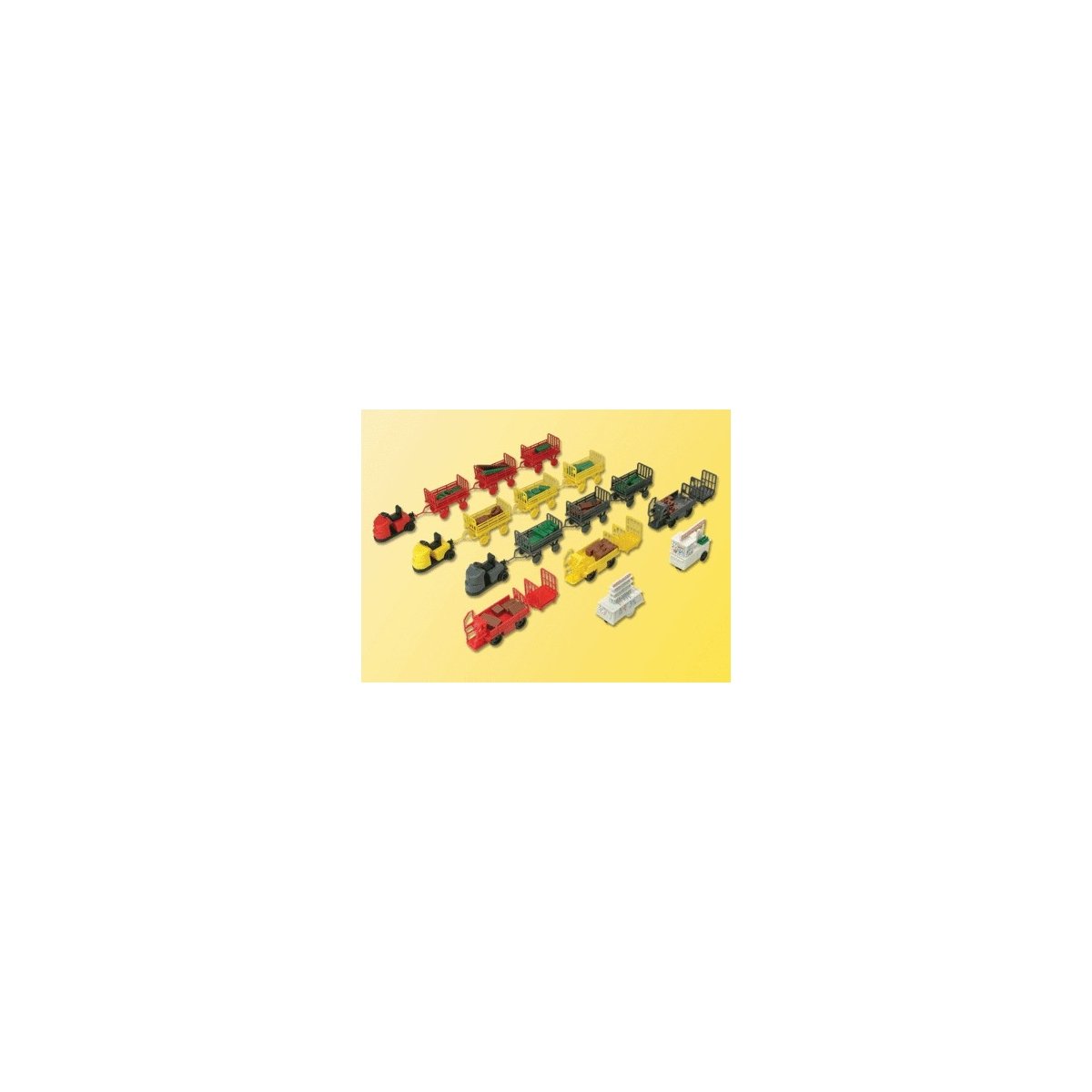 Baggage Wagon Assortment-Kit, N, Kibri 37530
