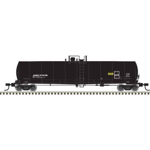 ACF 23,500-Gallon Tank Car - Ready to Run - Master(R) -- Amoco AMOX 23938 (black, rep, N, Atlas Model Railroad Co. 50006961