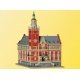 Leer Town Hall -- 11-13/16 x 8-7/8 x 13-3/4′ 30 x 22.5 x 35cm, HO, Kibri 38381