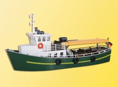Canal/River Passenger Boat - Kit -- 7-3/16 x 2-7/16 x 3-7/16′ 18.2 x 6.2 x 8.7cm, HO, Kibri 39158