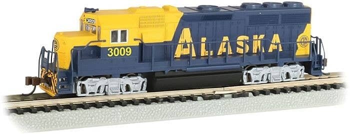 EMD GP40 - Standard DC -- Alaska Railroad 3009 (blue, yellow), N, Bachmann Industries 63569