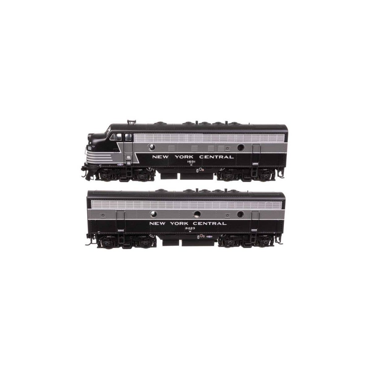 EMD F7 A-B Set - Standard DC -- New York Central 1651/2423, HO, WalthersMainline 11411