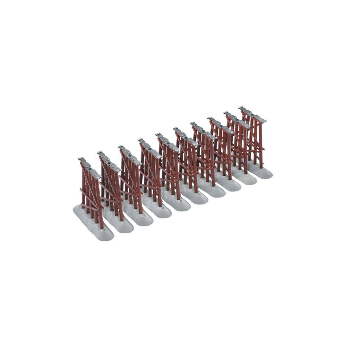 FasTrack Elevated Trestle -- 10 Pieces, All 5-1/2′ 14cm Tall, O, Lionel 612038