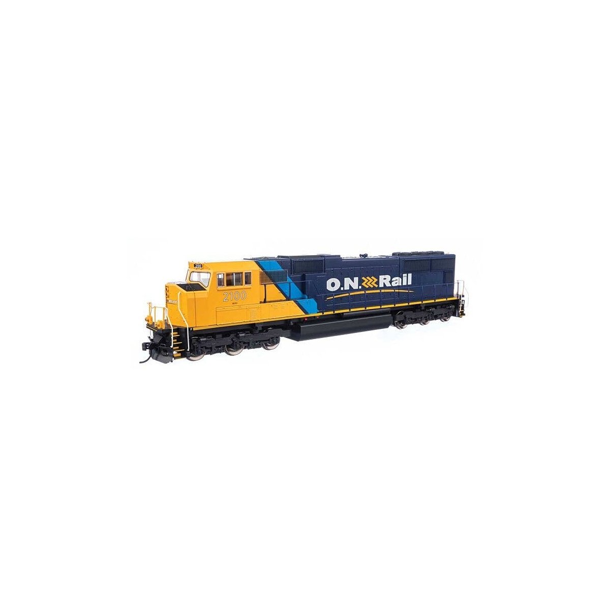 EMD SD75I - ESU(R) Sound & DCC -- Ontario Northland 2100 (blue, yellow, black), HO, WalthersMainline 21013