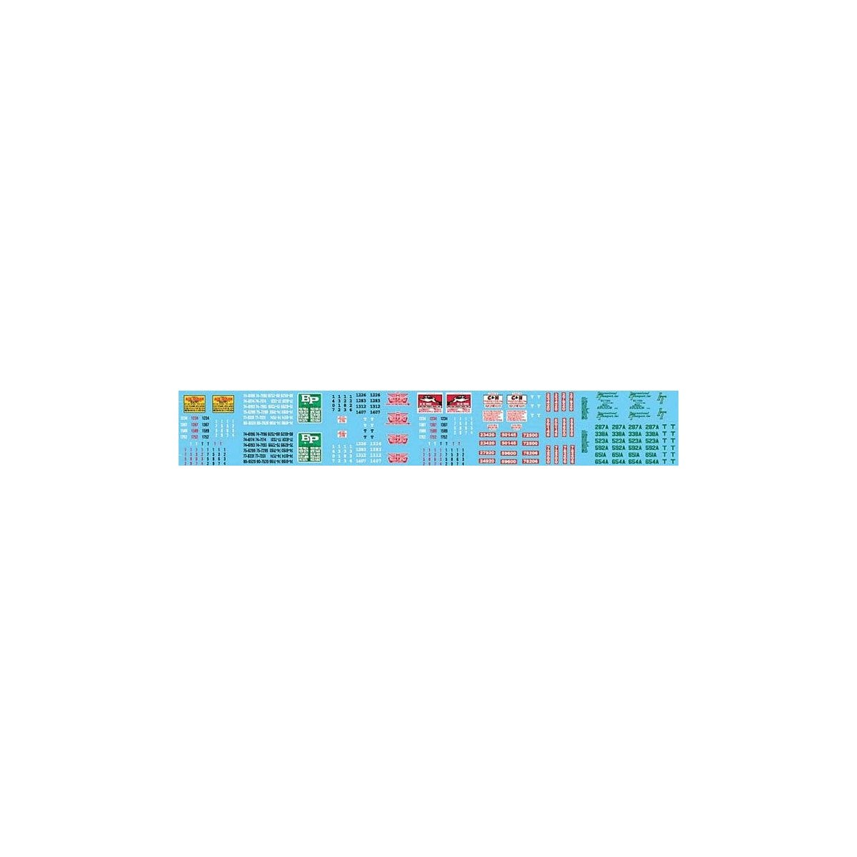 Vehicle Decal Set -- Six Various Owner-Operator Truck Tractors & Lessor Flatbed Trailers, HO, Lonestar Models 12029