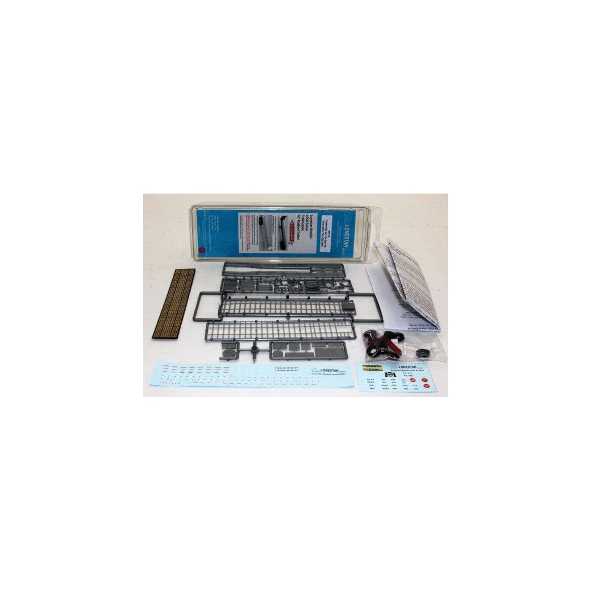 Trailmobile 40′ Flatbed Trailer - Kit -- Silver (MP, C&EI, T&P Decals), HO, Lonestar Models 5019