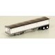 Wilson 43′ Pacesetter Grain Trailer - Kit -- Black Tarp & White Painted Panels, HO, Lonestar Models 6001
