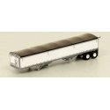 Wilson 43′ Pacesetter Grain Trailer - Kit -- Black Tarp & White Painted Panels, HO, Lonestar Models 6001