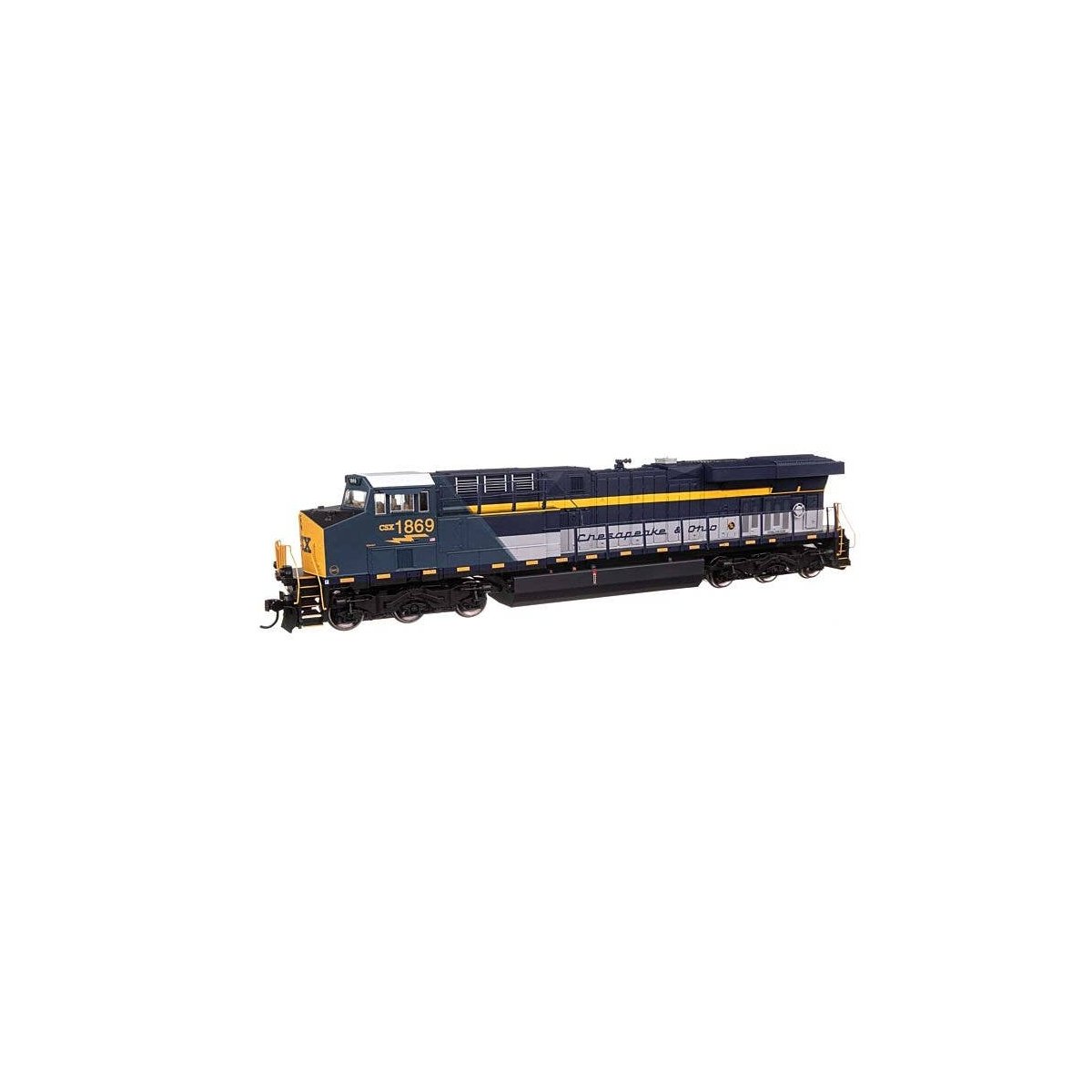 GE ES44AC Evolution Series GEVO - Standard DC -- CSX 1869 (Chesapeake & Ohio Heritage), HO, WalthersMainline 10226