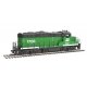 EMD GP9M - Standard DC -- Burlington Northern 1709 (green, white), HO, WalthersTrainline 101