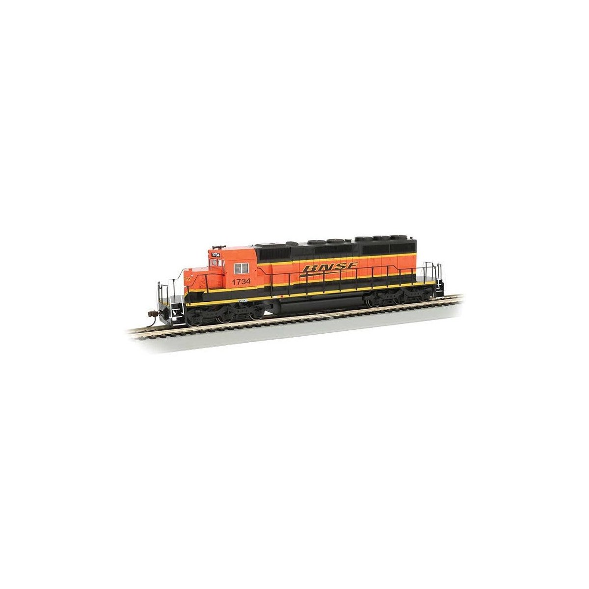 EMD SD40-2 - DCC -- BNSF Railway 1734 (Heritage III H3 orange, black, yellow Wedge Logo), HO, Bachmann Industries 60916