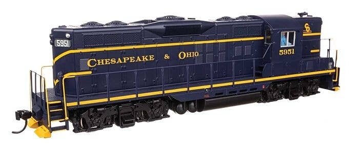 EMD GP9 Phase II with High Hood - Standard DC -- Chesapeake & Ohio 5951, HO, WalthersMainline 10494