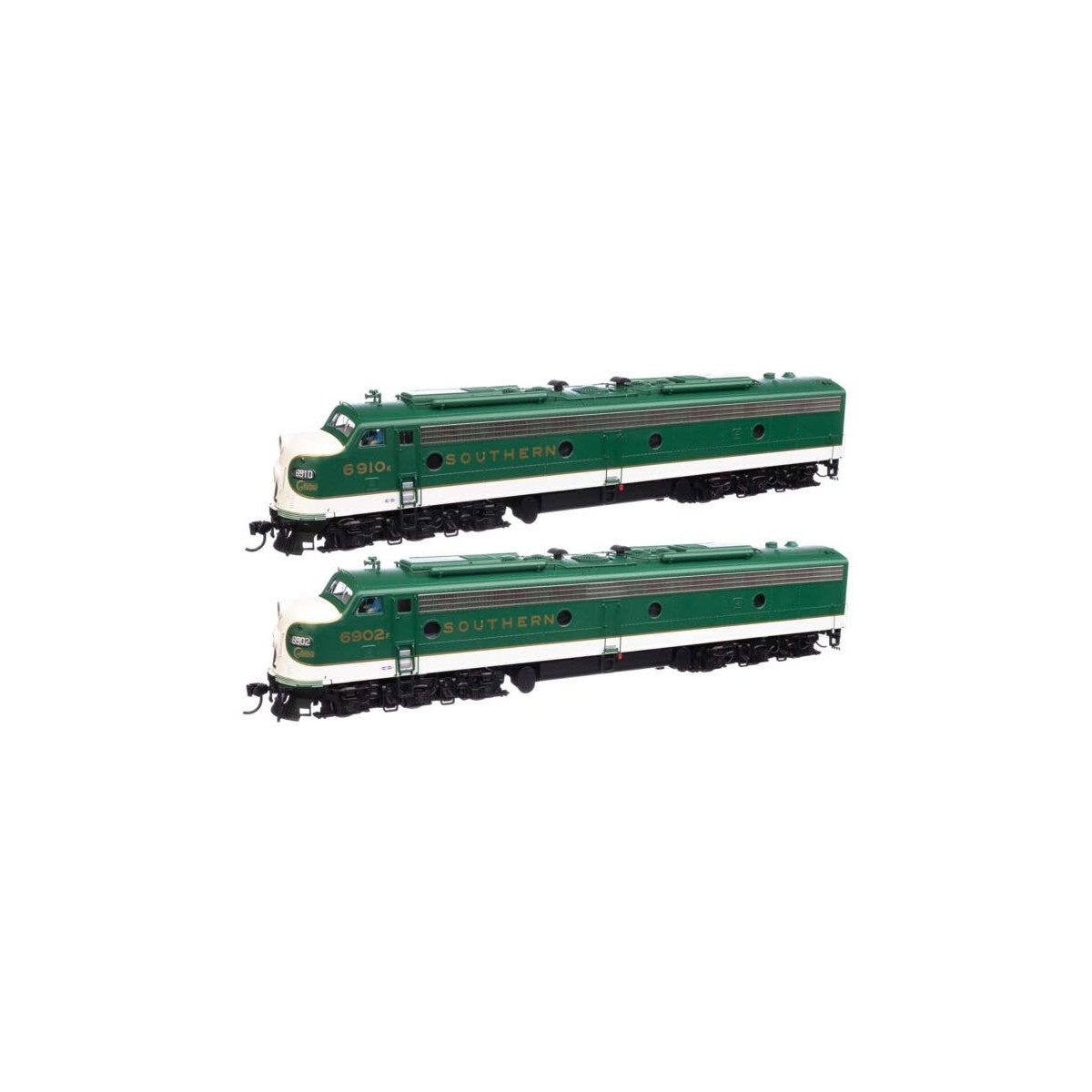 EMD E8 A-A - Standard DC -- Southern 6902 & 6910, HO, WalthersProto 49920