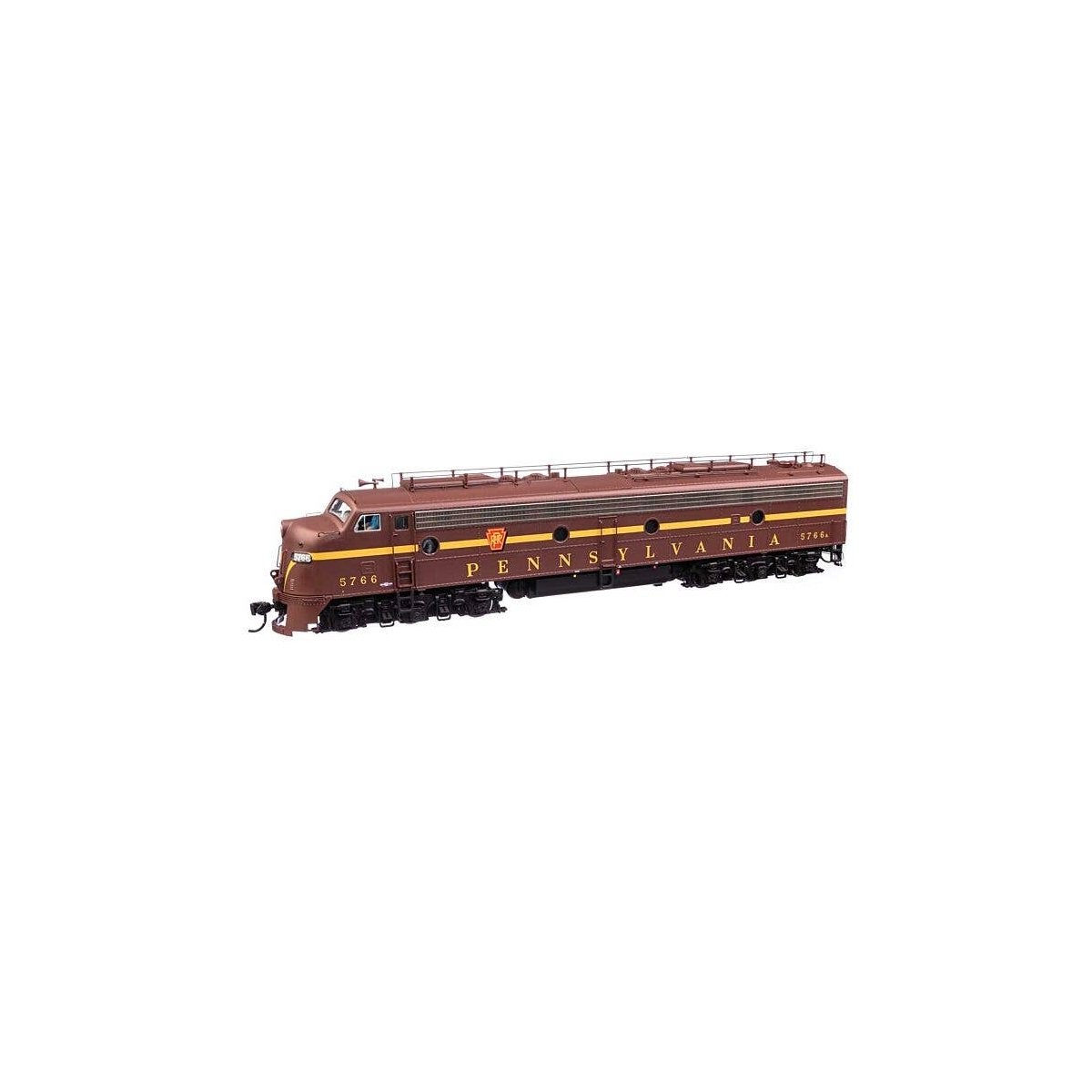 EMD E8A - Standard DC -- Pennsylvania Railroad Class EP-22 5766A (Tuscan, single-stripe), HO, WalthersProto 49907