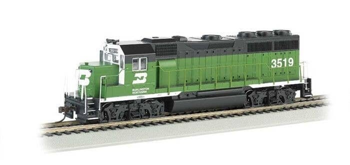 EMD GP40 - Standard DC -- Burlington Northern 3519 (Cascade Green, black, white), HO, Bachmann Industries 63503