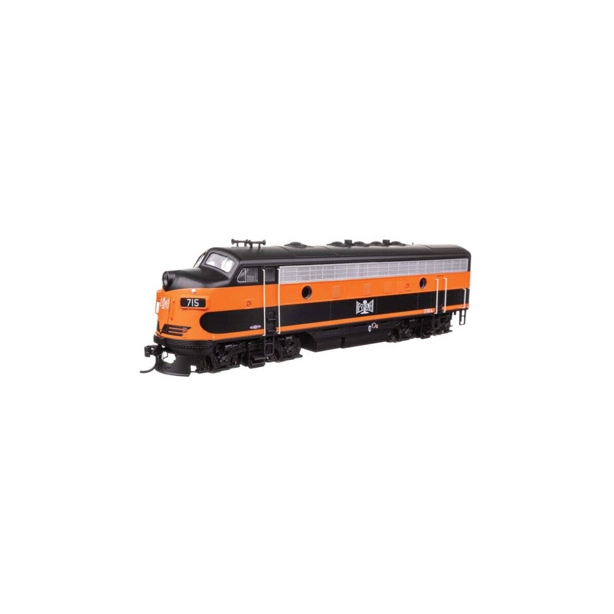 EMD F7 A-B Set - Standard DC -- Bessemer & Lake Erie 715A/715B, HO, WalthersMainline 11400