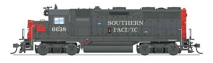 EMD GP35 Low Nose - Sound and DCC - Paragon4(TM) -- Southern Pacific 6652 (gray, red, SP, HO, Broadway Limited Imports 8934