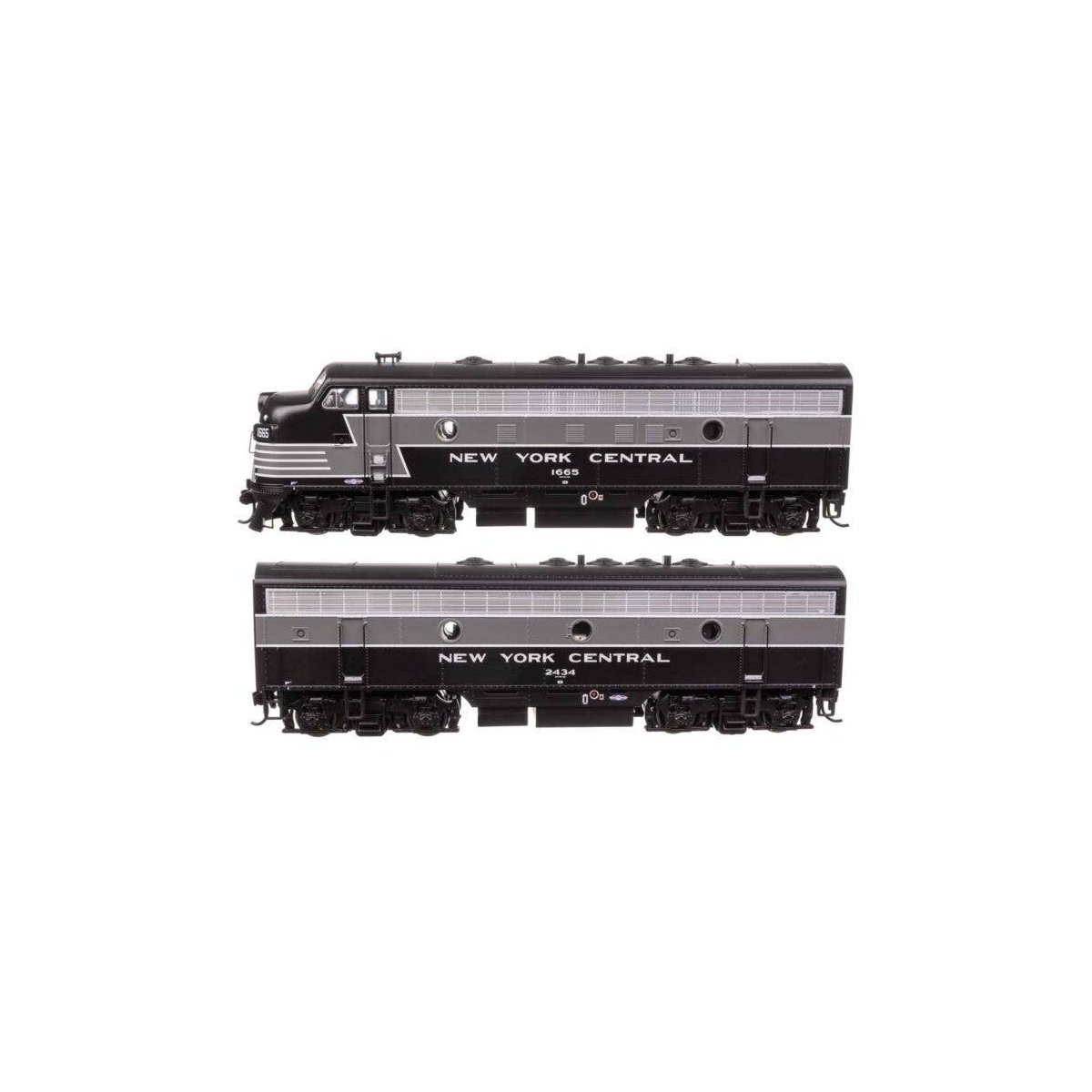 EMD F7 A-B Set - Standard DC -- New York Central 1665/2434, HO, WalthersMainline 11410