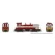 EMD SW9 - Standard DC -- Canadian Pacific 7402 (maroon, gray, yellow, Block Lettering), HO, Rapido Trains Inc 27075