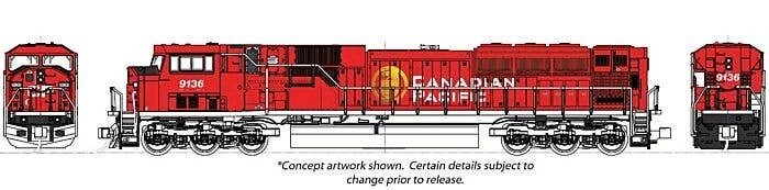 EMD SD90/43MAC - Standard DC -- Canadian Pacific 9155 (red, white, gold), N, Kato USA Inc 1765627