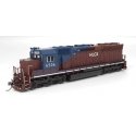 EMD SD45 - Sound and DCC - Paragon4(TM) -- Helm Leasing HLCX 6513 (maroon, blue), HO, Broadway Limited Imports 9807