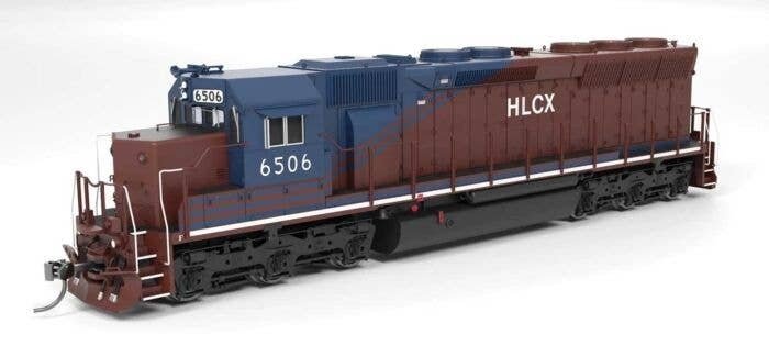 EMD SD45 - Sound and DCC - Paragon4(TM) -- Helm Leasing HLCX 6513 (maroon, blue), HO, Broadway Limited Imports 9807