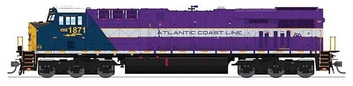 GE ES44AC GEVO - Sound and DCC - Paragon4(TM) -- CSX 1871 (Atlantic Coast Line Heritage,, HO, Broadway Limited Imports 9860