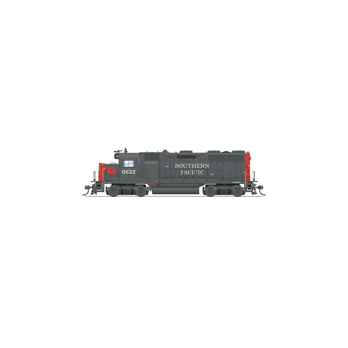 EMD GP35 Low Nose - Sound and DCC - Paragon4(TM) -- Southern Pacific 6643 (gray, red, Ro, HO, Broadway Limited Imports 8932