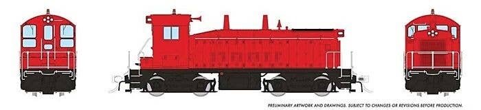 EMD SW9 - ESU LokSound and DCC -- Painted, Unlettered (red, black), HO, Rapido Trains Inc 27598