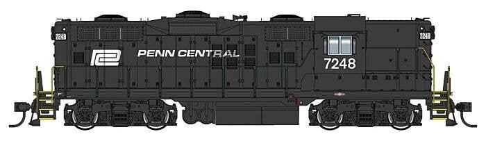 EMD GP9 Phase III - LokSound 5 Sound and DCC -- Penn Central 7253, HO, WalthersProto 42731