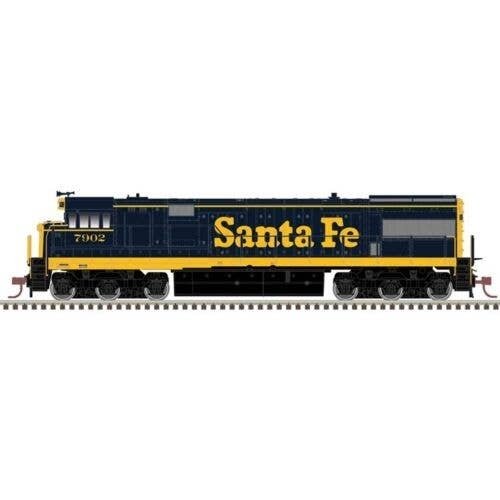 GE U28CG - LokSound and DCC - Master(R) Gold -- Santa Fe 7900 (Bookends Scheme, blue, HO, Atlas Model Railroad Co. 10004623