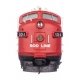 EMD FP7 & F7B Standard DC -- Soo Line 501A & 501C (white, red, black), HO, WalthersProto 49554